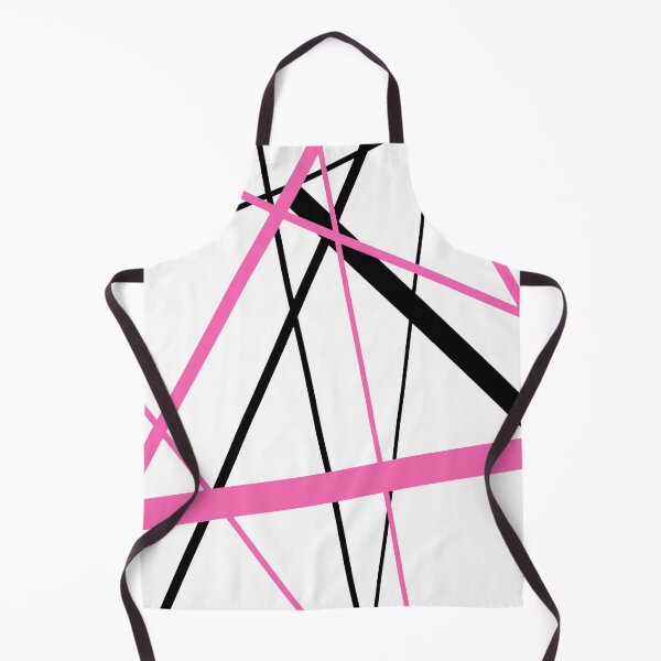 Item preview, Seamless Abstract Pink and Black Stripes on White Pattern designed and sold by taiche.