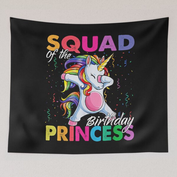 Item preview, Squad of the Birthday Princess Girl Dabbing Unicorn Theme T-Shirt designed and sold by Lukifo-Driven.
