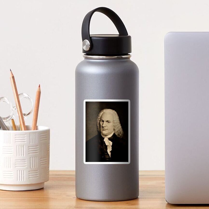 Composer Johann Sebastian Bach ~ Portrait by Rudolf Schuster Sticker