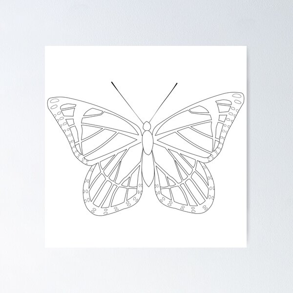 Item preview,  colorless pretty butterfly - white background designed and sold by bunnyEmanArt.