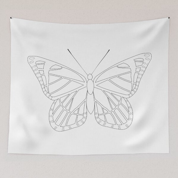 Item preview,  colorless pretty butterfly - white background designed and sold by bunnyEmanArt.