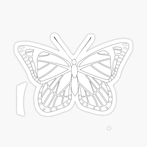 Item preview,  colorless pretty butterfly - white background designed and sold by bunnyEmanArt.
