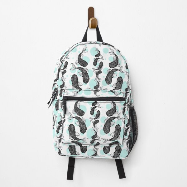 Item preview, Black fish in the pale blue bubble sea designed and sold by Cinzia Fabrizio.