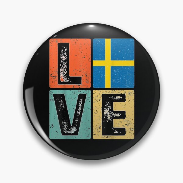 Item preview, Vintage Retro I Love Swedish Flag For Sweden Pride Gift  designed and sold by christinero2.