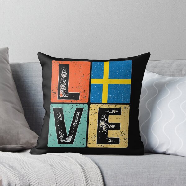 Item preview, Vintage Retro I Love Swedish Flag For Sweden Pride Gift  designed and sold by christinero2.