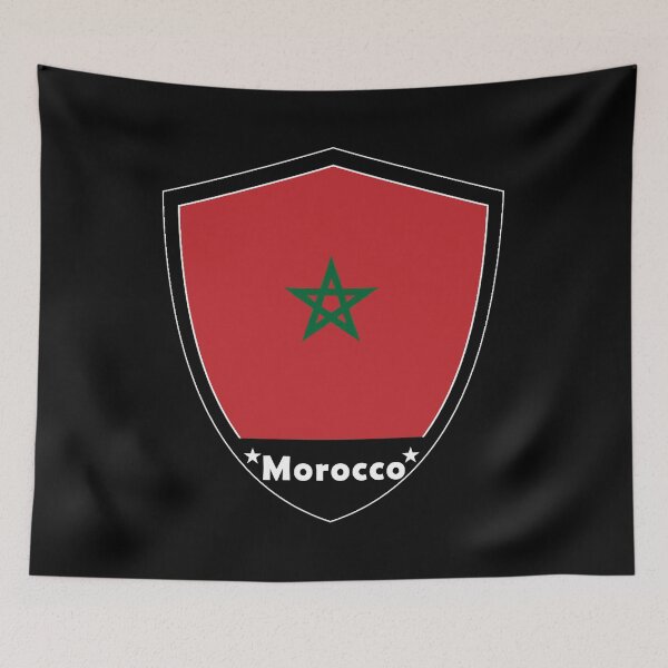 Item preview, Morocco Flag Badge designed and sold by Gina-Driada.