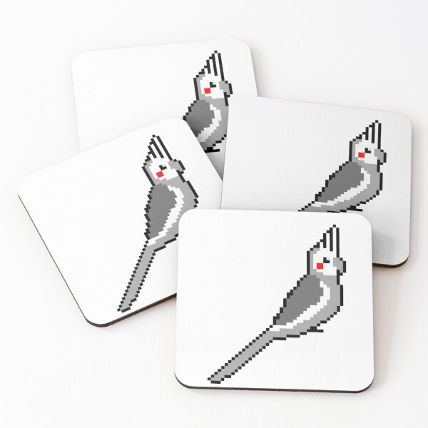 Item preview, Pixel Art Whiteface Cockatiel designed and sold by Sauropsida.