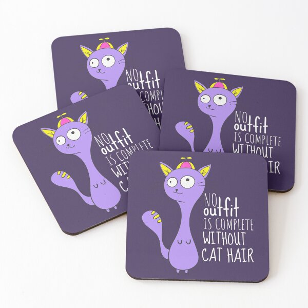 Item preview, Purple Cat Chubby Cat No Outfit Is Complete Without Cat Hair designed and sold by Cat N' Doodles.