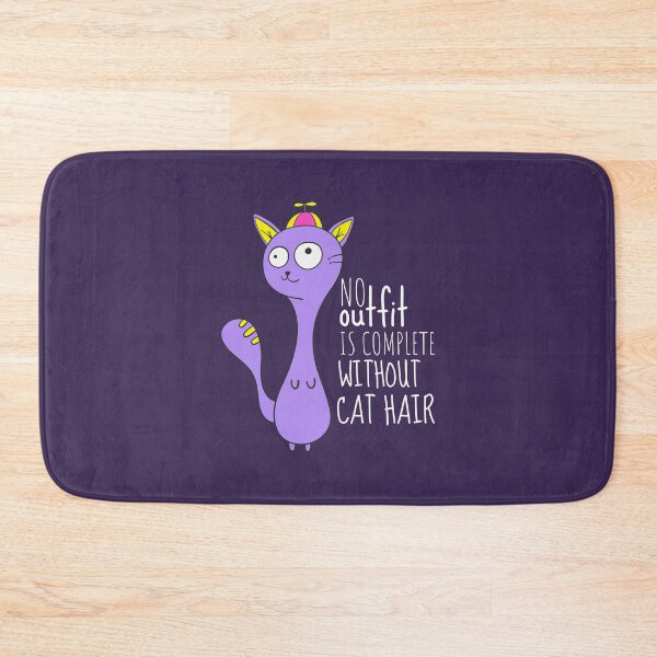 Item preview, Purple Cat Chubby Cat No Outfit Is Complete Without Cat Hair designed and sold by Cat N' Doodles.