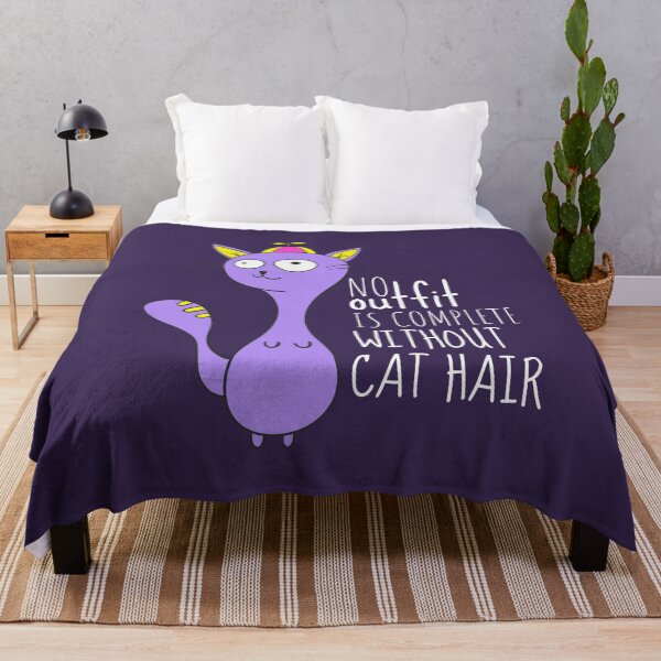 Item preview, Purple Cat Chubby Cat No Outfit Is Complete Without Cat Hair designed and sold by Cat N' Doodles.