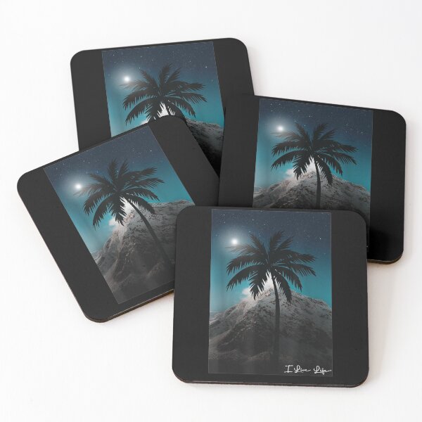 Item preview, I Live Life Night Sky Signature Palm Tree Mountain Picture  designed and sold by christinero2.