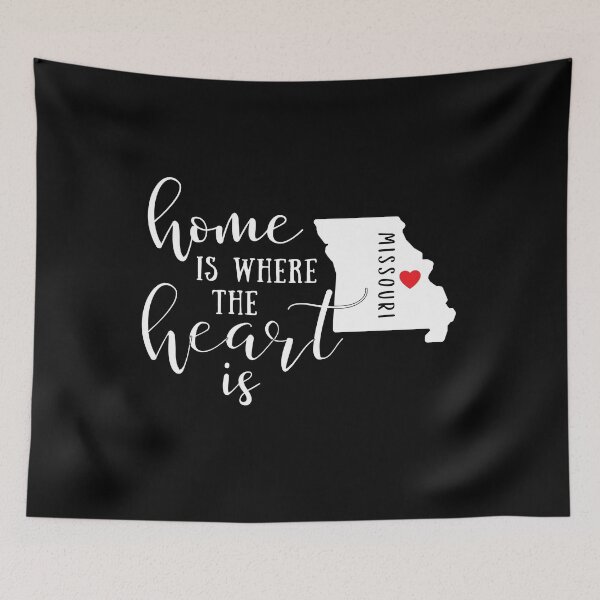 Item preview, Missouri, Home Is Where the Heart Is, Home State designed and sold by ladylaughprints.