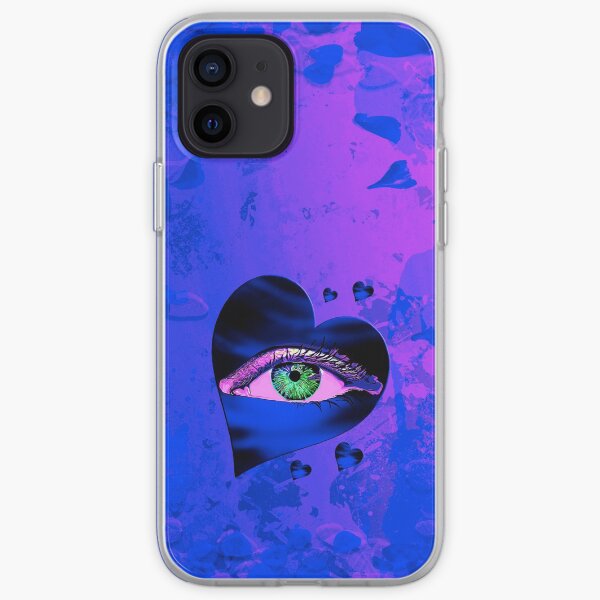 Legakulie Herz Auge Blütenblätter blau pink iPhone Flexible Hülle