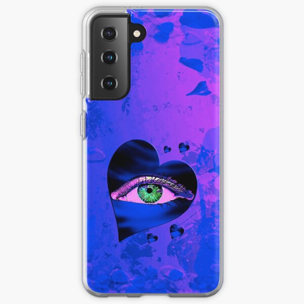 Legakulie Herz Auge Blütenblätter blau pink Samsung Galaxy Flexible Hülle