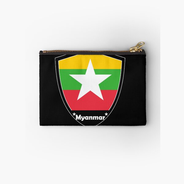 Item preview, Myanmar Flag Badge designed and sold by Gina-Driada.