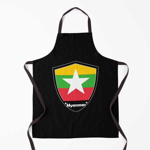 Item preview, Myanmar Flag Badge designed and sold by Gina-Driada.