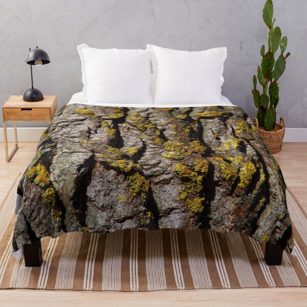 Item preview, Poplar bark pattern with sulfur lichen designed and sold by Treemonk.