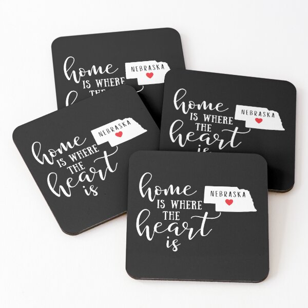 Item preview, Nebraska, Home Is Where the Heart Is, Home State designed and sold by ladylaughprints.