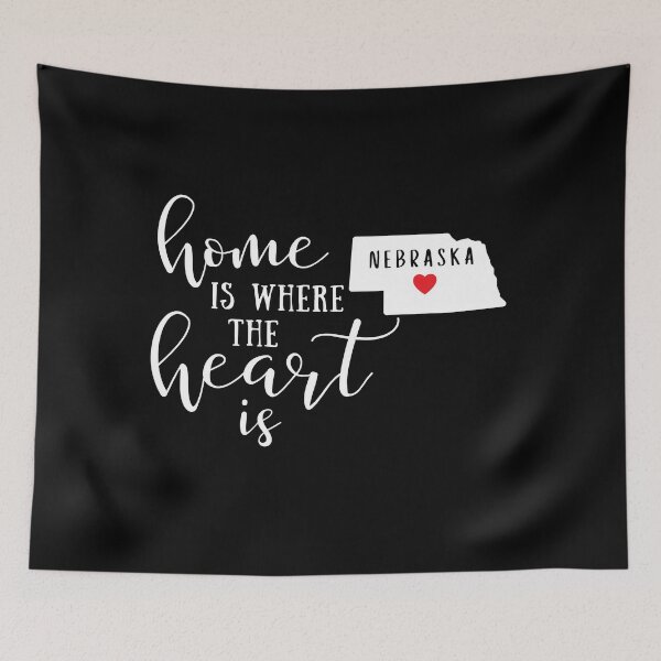 Item preview, Nebraska, Home Is Where the Heart Is, Home State designed and sold by ladylaughprints.