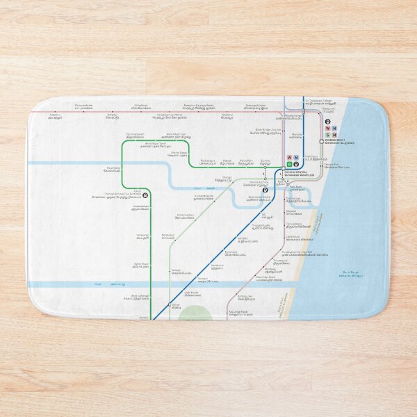 Item preview, Chennai Metro Map designed and sold by Jug Cerovic.