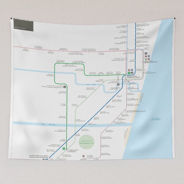 Item preview, Chennai Metro Map designed and sold by Jug Cerovic.