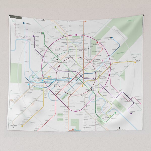 Item preview, Moscow metro map designed and sold by Jug Cerovic.