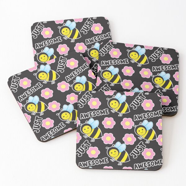 Item preview, Funny, Happy, Cute and Kawaii Wholesome Bee Graphic illustrations Plus Text Just Bee Awesome Design with Seamless Pattern Variations designed and sold by NightGleam.