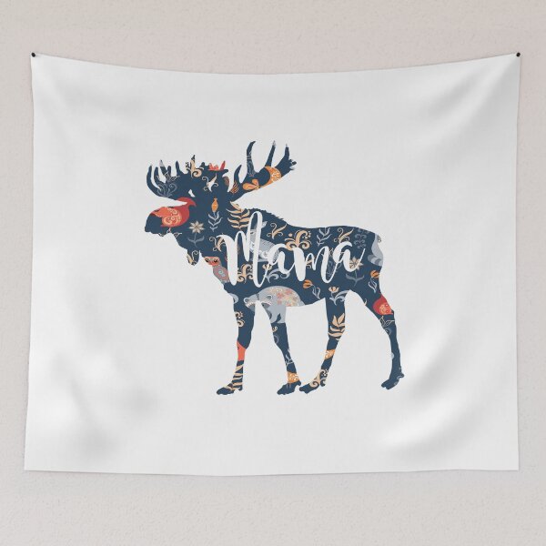 Item preview, Mama Moose Floral Woodland Cute Gift T-Shirt designed and sold by HammonArt.