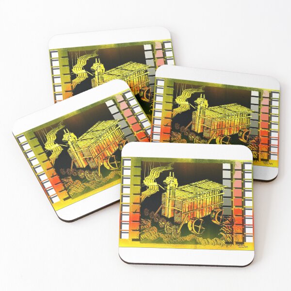 Item preview, Animal, horse, (Trojan horse 3. 569. Greek mythology) monogravure, graphics, art, children's style designed and sold by Paszkan.