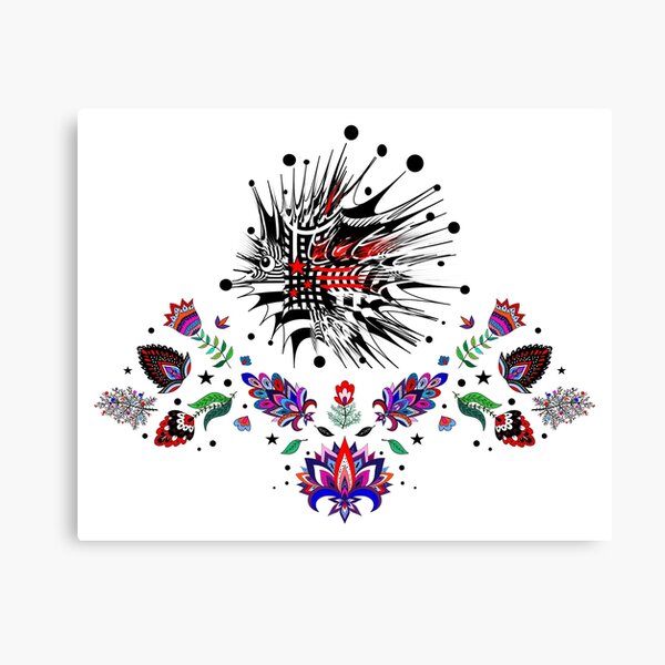 hedgehog urchin lily tulip floral print flowers blossom Canvas Print