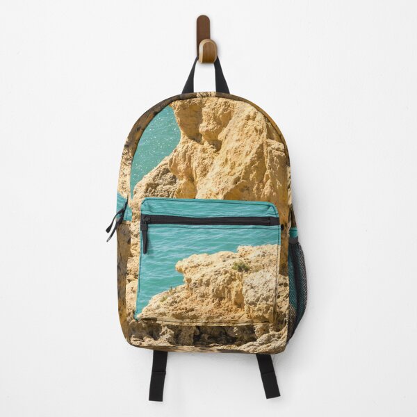 Item preview, Turquoise and Gold - Sea Sculpted Clifftop on Algarve Gold Coast in Portugal designed and sold by Georgia Mizuleva.