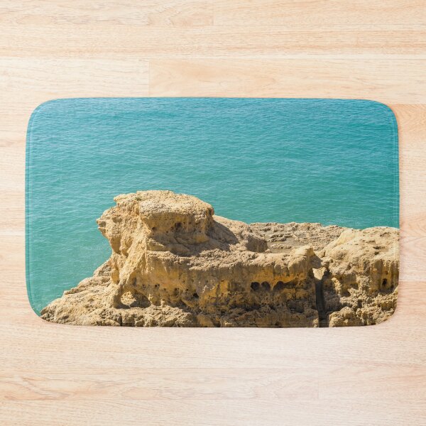 Item preview, Turquoise and Gold - Sea Sculpted Clifftop on Algarve Gold Coast in Portugal designed and sold by Georgia Mizuleva.