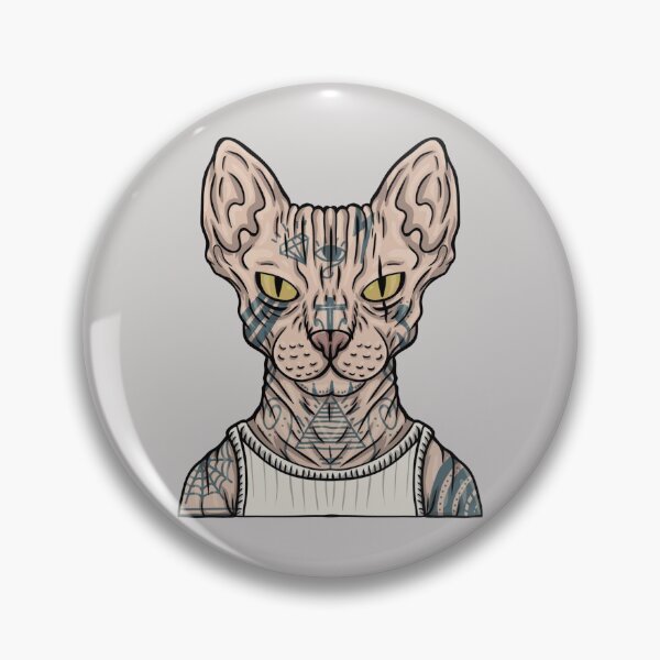 Artikelvorschau, Nettes haarloses Sphynx-Katzen-Sphynx-Katzen-Tattoo entworfen und verkauft von GINIART.