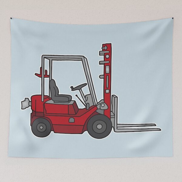 Item preview, Red fork-lift truck designed and sold by Berlin-T-Shirt.