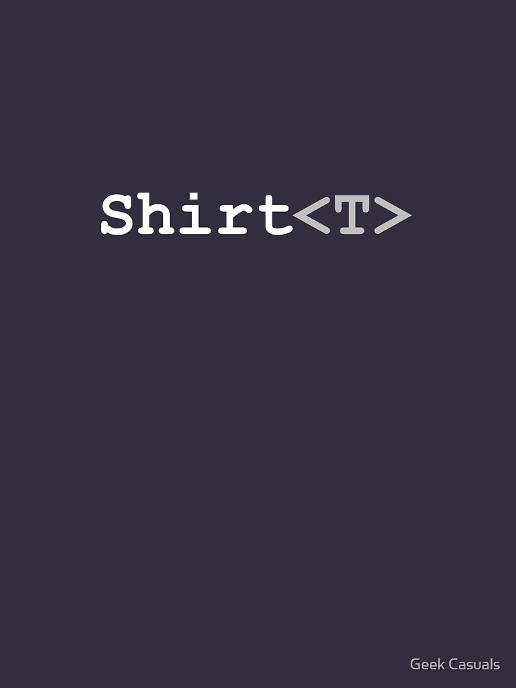 C# Generics T-Shirt (Dark) by geekcasuals