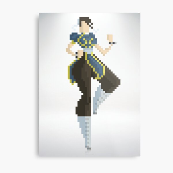 Chun Li - Street Fighter 8Bit Metal Print