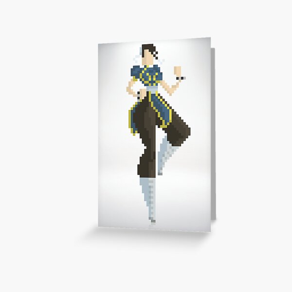 Chun Li - Street Fighter 8Bit Greeting Card