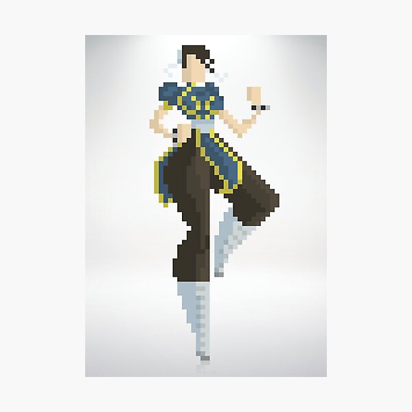 Chun Li - Street Fighter 8Bit Photographic Print