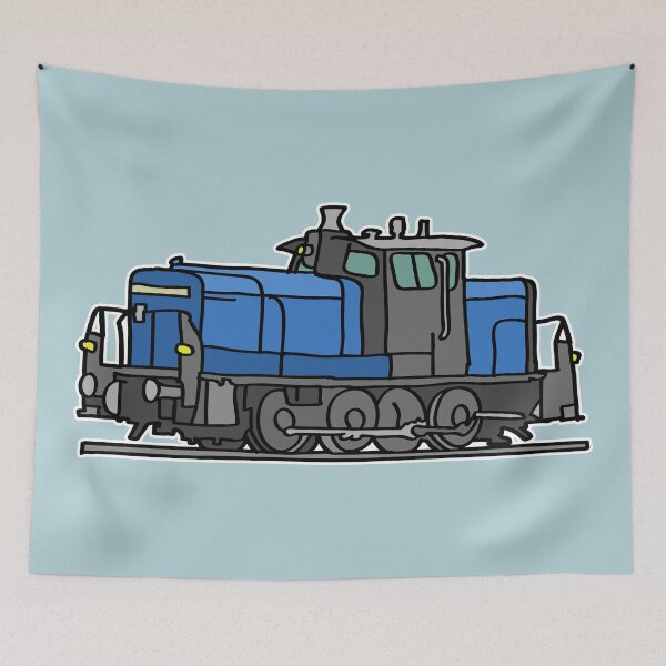 Item preview, Blue Diesel locomotive designed and sold by Berlin-T-Shirt.