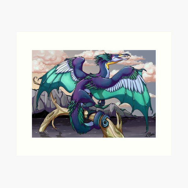 Cormorant Dragon Art Print