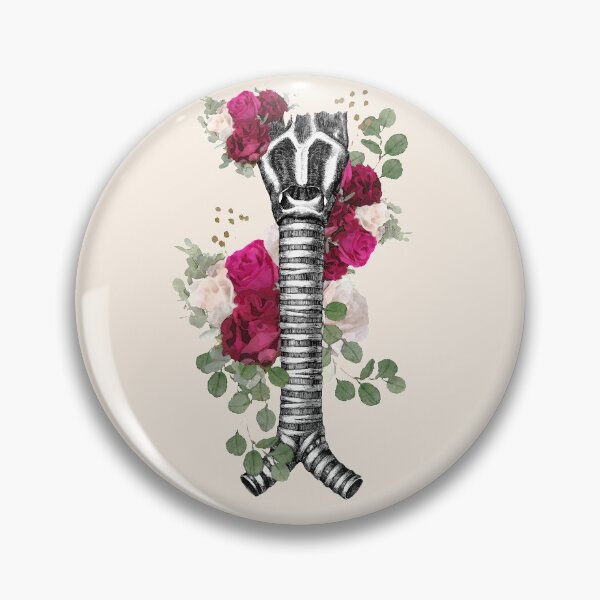 Item preview, Human larynx, floral anatomy art, speech pathology, watercolor illustration designed and sold by Collagedream.