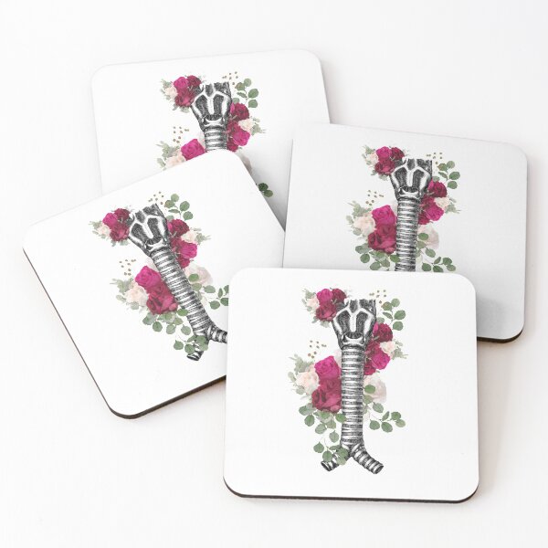 Item preview, Human larynx, floral anatomy art, speech pathology, watercolor illustration designed and sold by Collagedream.