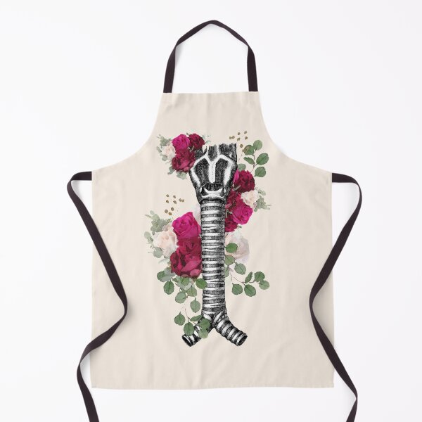 Item preview, Human larynx, floral anatomy art, speech pathology, watercolor illustration designed and sold by Collagedream.
