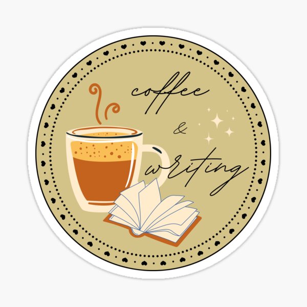 Item preview, Café y escritura // Diseño de escritura acogedor designed and sold by vela-ramhorn.