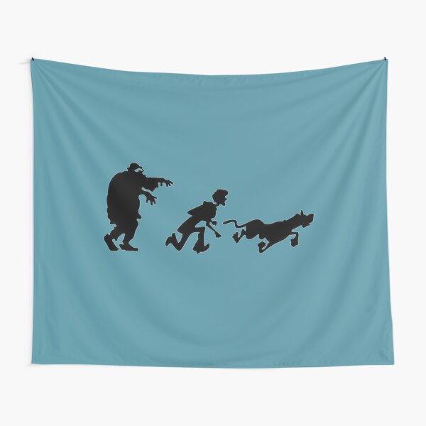 Mystery gang chase silhouette Tapestry