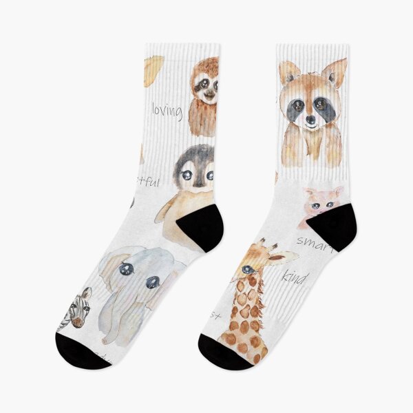 Item preview, cute nursery animals watercolor  designed and sold by ColorandColor.