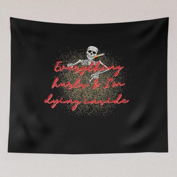 Item preview, Everything Hurts And I'm Dying Inside Skeleton  designed and sold by dannareyansh.