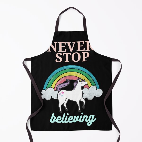 Item preview, Never Stop Believing - cute unicorn and rainbow designed and sold by GLwithUs.