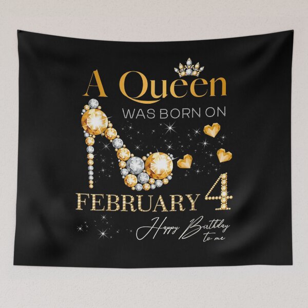 Item preview, A Queen Was Born On February 4 4th February Birthday Gift  designed and sold by dannareyansh.