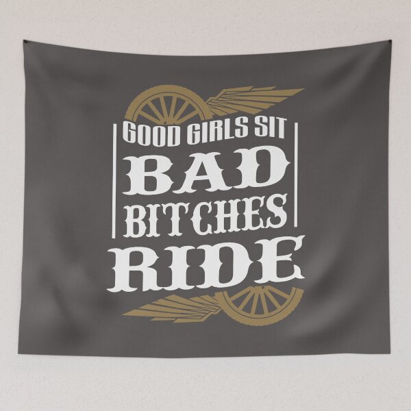 Item preview, good girls sit bad bitches ride biker girl designed and sold by anhdesing.